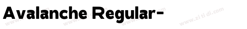 Avalanche Regular字体转换